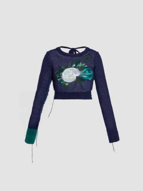 Erdem LONG SLEEVE CROPPED JUMPER