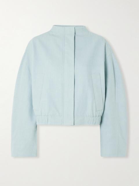 Loulou de Saison Bago Cropped Textured Cotton-blend Twill Jacket