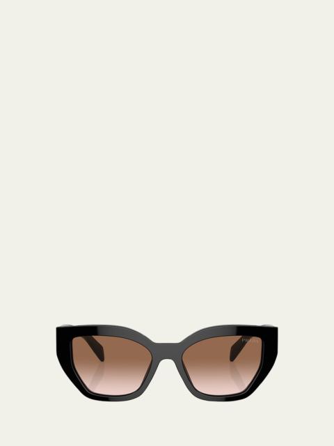 Prada Logo Acetate Butterfly Sunglasses