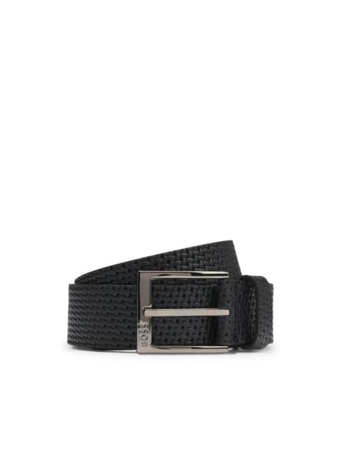 woven leather belt