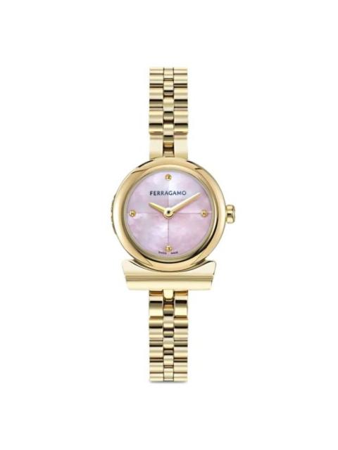 FERRAGAMO Ferragamo Gancini Quartz Pink Dial Ladies Watch SFKK02324