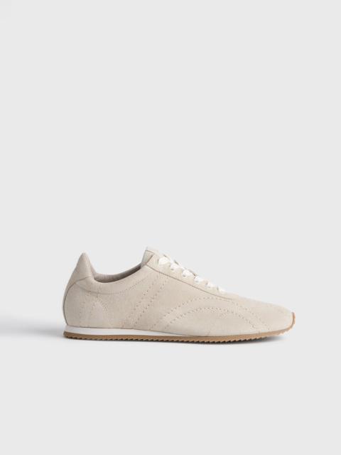 TOTEME Flex suede sneakers stone