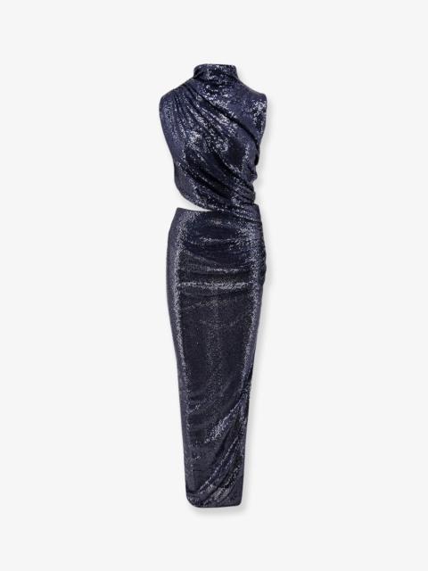 Other Designers Amazuìn Leo Stretch Tulle Dress Cosmic Blue