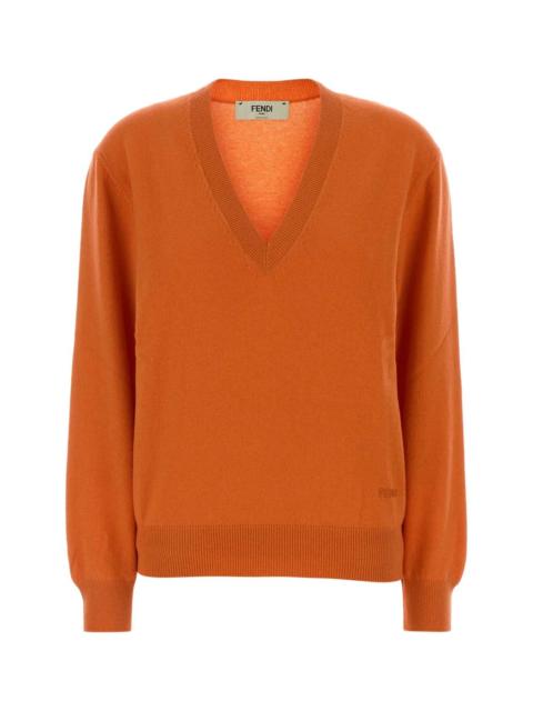 FENDI Fendi Women Orange Stretch Cashmere Sweater