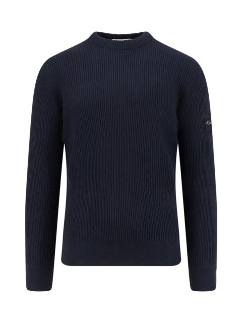 Stone Island Ribbed Certified Virgin Wool Sweater