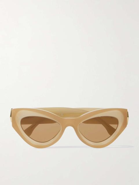 FF Diamonds cat-eye acetate sunglasses Beige