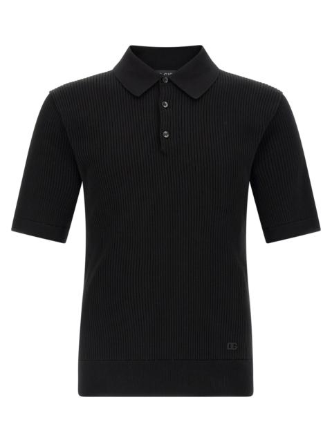 Dolce & Gabbana Dolce & Gabbana Men Micro-Ribbed Polo Shirt