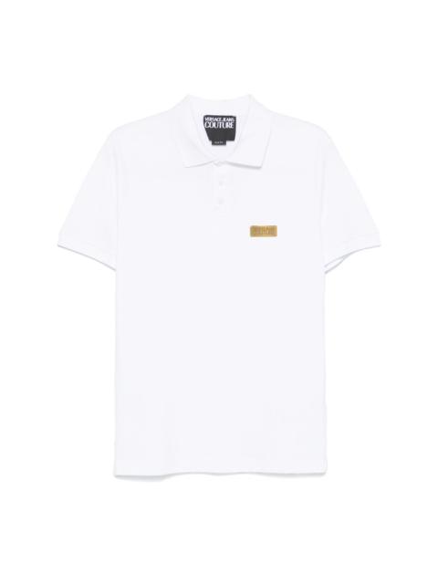 logo-plaque polo shirt