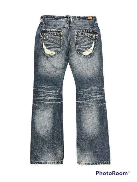 MATSUDA Distressed Japan Blue Flare by Nicole Club For Men Denim