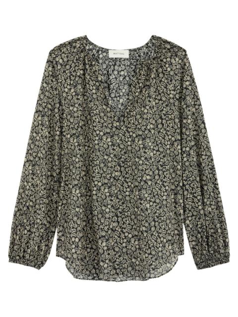 MATTEAU Matteau Voluminous Printed Cotton-blend Blouse