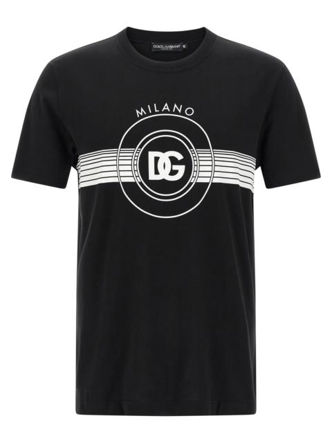 Dolce & Gabbana Dg Logo Print T-Shirt White/Black