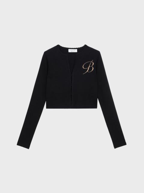 Blumarine KNITTED CARDIGAN WITH B MONOGRAM