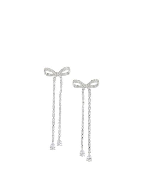 self-portrait Self-portrait Dangling Earrings With Crystals Silver