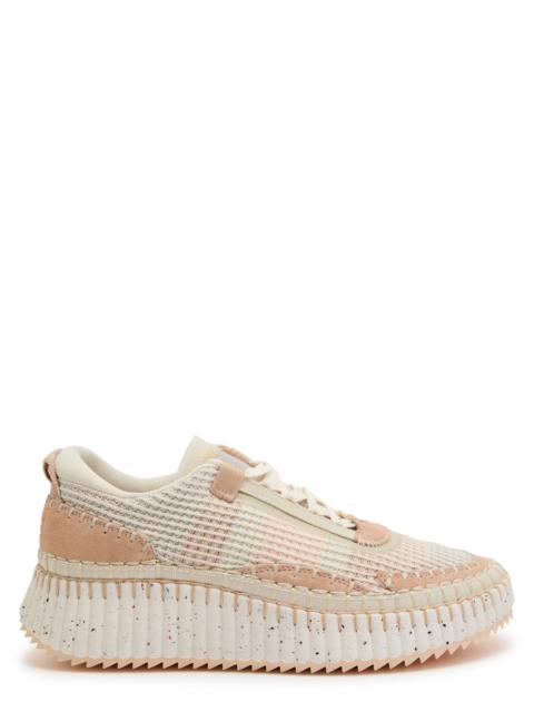 Chloe Nama Panelled Knitted Sneakers