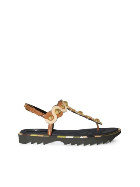 Onde leather sandals