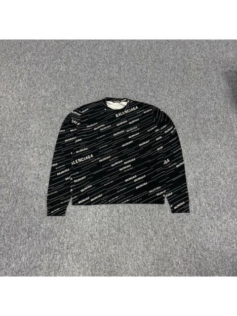 BALENCIAGA Balenciaga Logo Knit Pullover Sweater