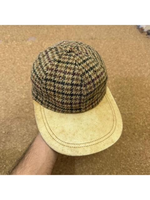 Polo Ralph Lauren Vintage 90s Polo Ralph Lauren Wool Tweed Leather Cap USA