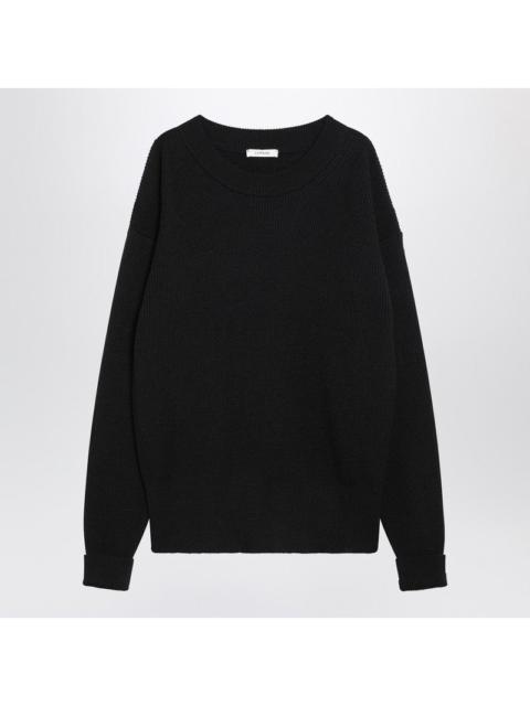 Lemaire LEMAIRE Black ribbed wool sweater