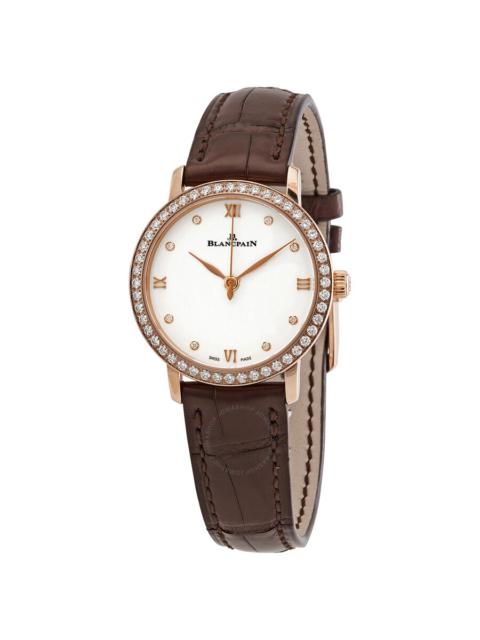 Blancpain Blancpain Villeret Automatic Diamond White Dial Ladies Watch 6104-2987-55A