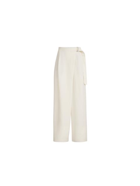 Brunello Cucinelli Brunello Cucinelli Sartorial wrap trousers in Ivory at Nordstrom