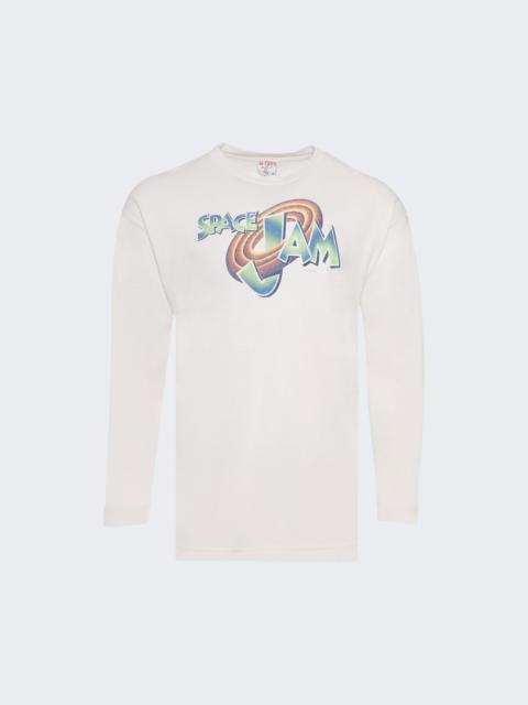 EARTHLING VIP Space Jam Vintage Long Sleeve Tee White