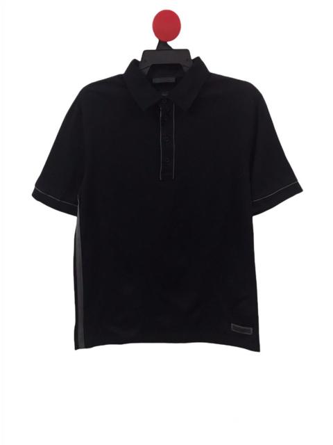 Prada Milano Black Small Logo Polo Shirt