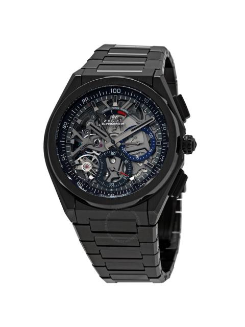 Pre-owned Zenith Defy El Primero 21 Chronograph Black Skeletal Dial Men's Watch 49.9000.9004/78.M900