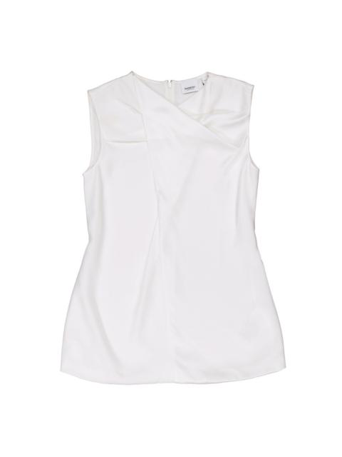 Burberry Burberry Draped Satin-back Crepe Top