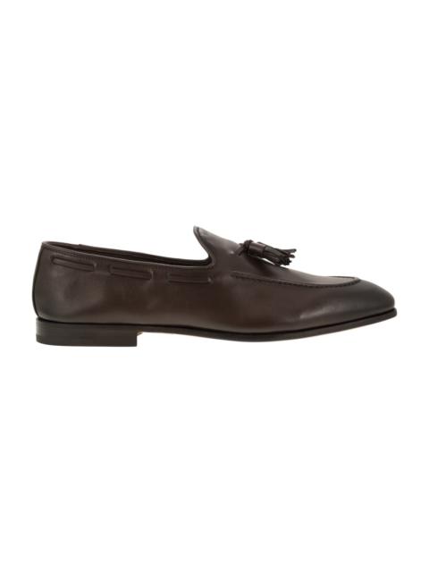 Brushed Calf Leather Loafer