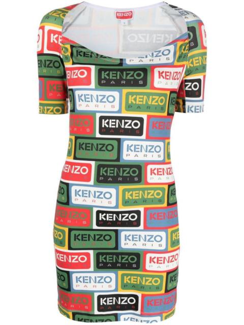 KENZO PARIS LABEL BODYCON DRESS CLOTHING