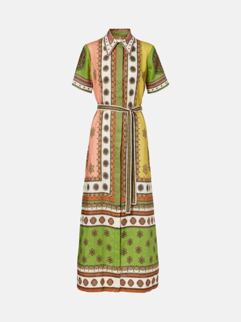 ALÉMAIS Contina belted linen shirt dress