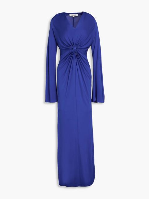 DIANE VON FURSTENBERG Lauren knotted jersey maxi dress