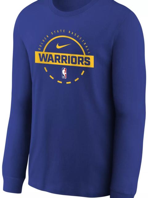 Nike Nike Youth Golden State Warriors Blue On Court Practice Long Sleeve T-Shirt