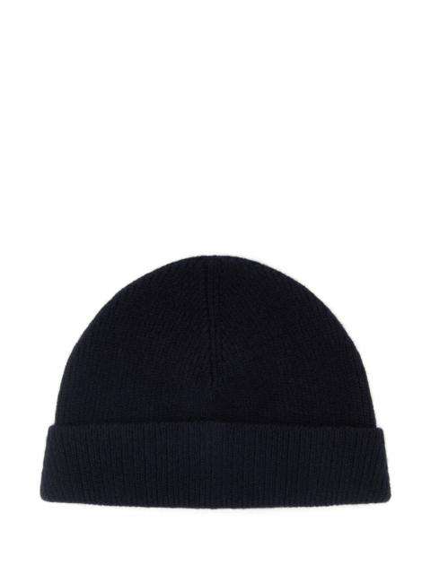 Lemaire Midnight blue wool blend beanie hat
