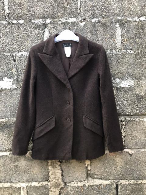 Other Designers ⚡️Vintage Agnes.B Dark Brown Wool Coat Jacket