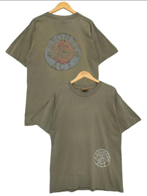 Other Designers Rare !! Vintage Bronze Age Skull Tattoo Sun Faded Large Tee