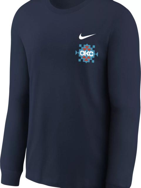 Nike Nike Youth 2025-26 City Edition Oklahoma City Thunder Logo Long Sleeve Shirt