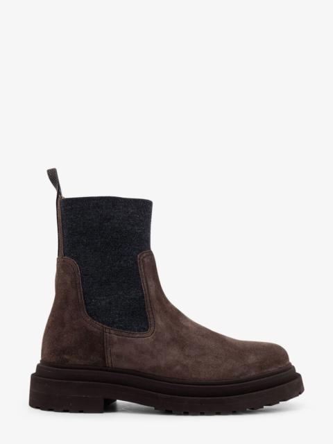 Brunello Cucinelli Brunello Cucinelli Suede Ankle Boots With Monili Detail