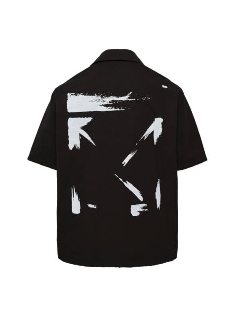 Off-White Brush Arrow Poplin Bowling Shirt