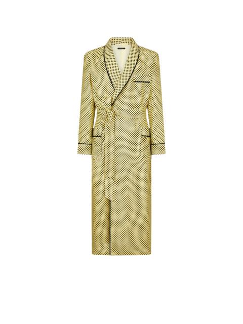 TOM FORD DIAMOND PRINT SILK TWILL ROBE