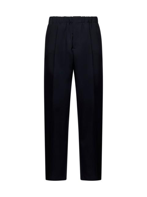 Jil Sander Jil Sander Men Blue Gabardine Tapered Trousers