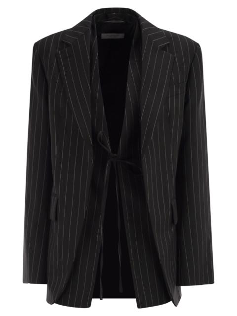 Sportmax Sportmax Women Spxdivina - Tailored Blazer In Pinstriped Gabardine