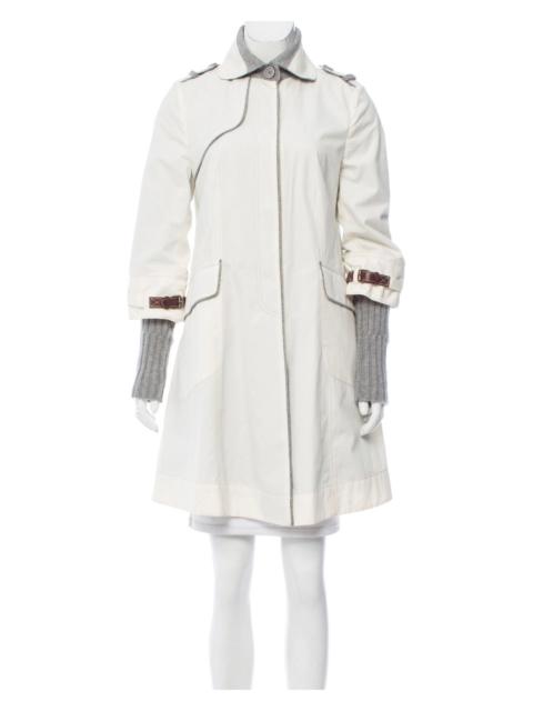 Brunello Cucinelli Cashmere Knee Layered Trench Coat