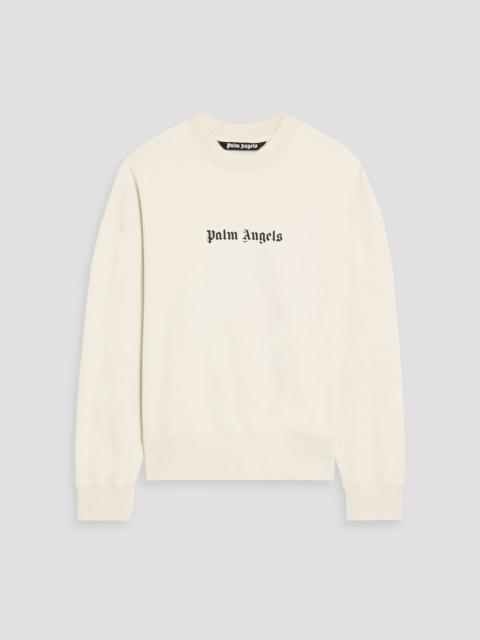 Palm Angels Logo-print French cotton-terry sweatshirt