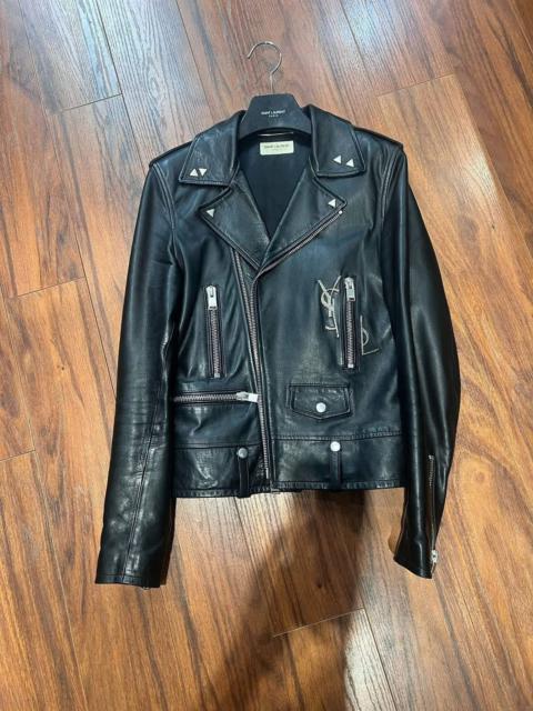 HEDI SLIMANE X SAINT LAURENT BIKER LEATHER JACKET IT44