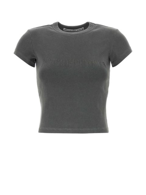 Alexander Wang Alexander Wang Women Grey Cotton T-Shirt