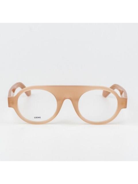 Loewe Loewe Women Eyeglasses Shiny Light Pink Demo Round LW50009I 072 BRAND NEW