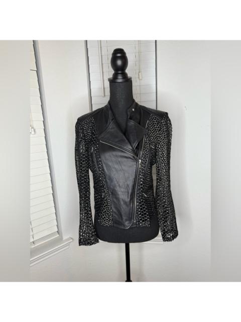 Other Designers Yigal Azrouel Black and Silver Leather Jacket