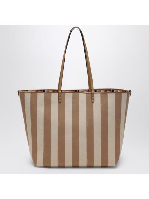 FENDI Fendi Beige Roll Large Reversible Shopper Bag Women