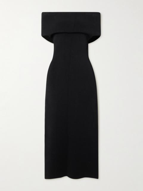 slim fit dress slacks Christian Dior Pleated Knit Midi Dress Black Wool-Silk Size 38 – Celebrity  Owned